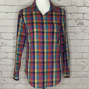 Broadway & Broome Plaid Button Down Shirt XS